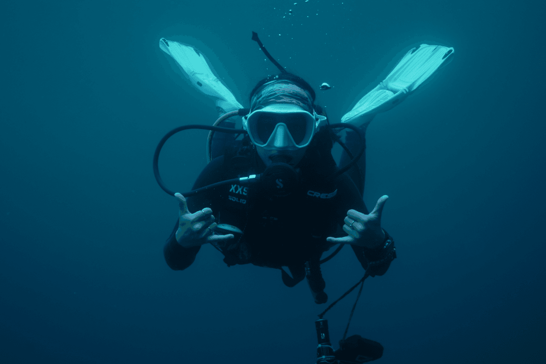 Katie diving